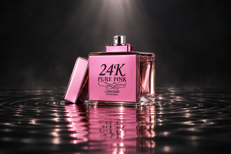 AI-enhanced single-bottle image for Pink