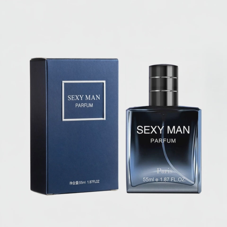 AI-assisted example of the Blue Airborne cologne option being sprayed toward a wrist